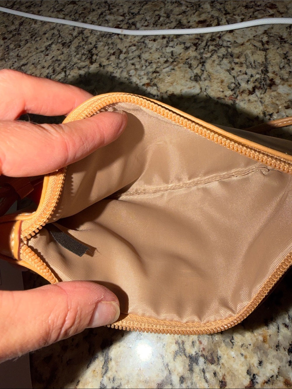 Lodis ~ Perfect Leather Saddle Wristlet in Tan - Picture 6 of 7